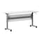Flash Furniture Palmer 60in. x 24in. HD Nesting Table w/T-Legs, Modesty Panel, 1in. Thick White Tabletop, Gry Frame MT-M6024-T-LEG-WHTGRY-GG - alternate 1